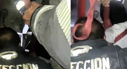 Ladrón intenta robar un Oxxo y queda atorado en ducto: VIDEO VIRAL