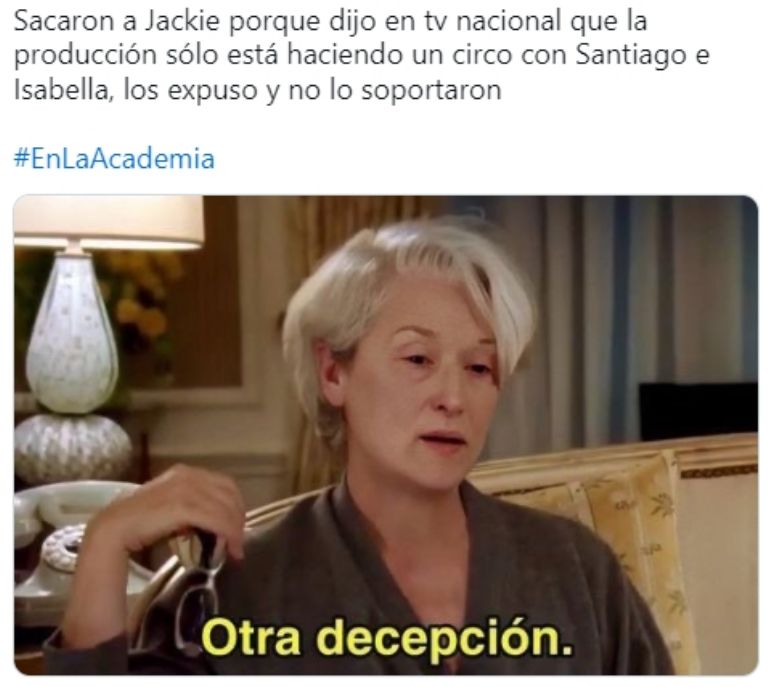 eliminación Jackie La Academia Santiago