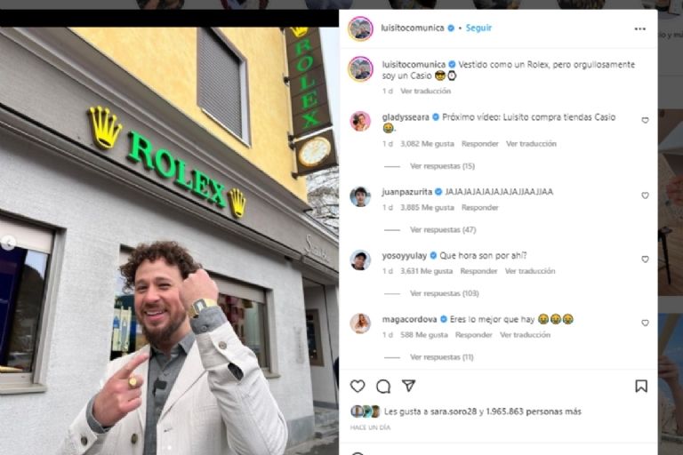 Instagram Luisito Comunica Reloj Casio y no Rolex