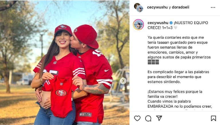Cecy Wushu anuncia su embarazo en redes sociales.