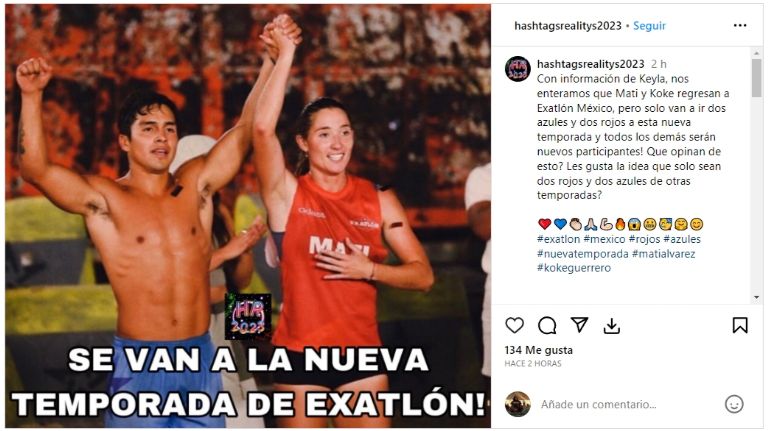 Exatlón México estrena nueva temporada con Koke y Mati