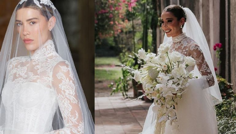 Michelle Salas tuvo un vestido de novia igual al de Antonieta Gaxiola