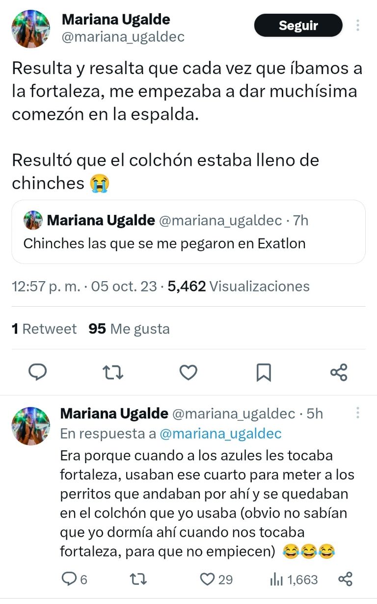 ¿Qué dijo la ex participante de Exatlón México sobre las chinches que había en las camas de la fortaleza?