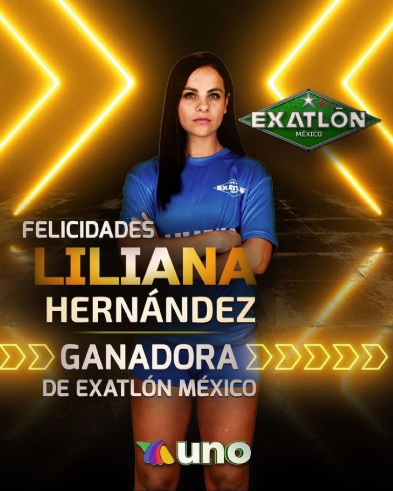 Liliana fue campeona de la temporada 6 de Exatlón