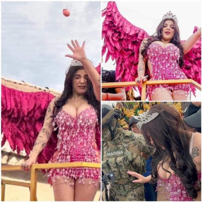 Karley Ruiz en un carnaval sufrió de huevazos 