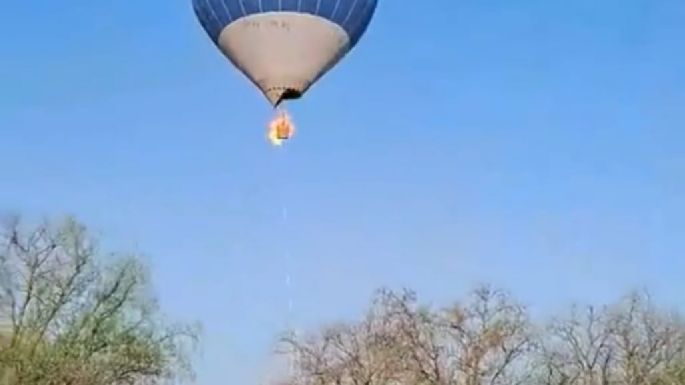 Así fue el momento en el que globo aerostático se incendia en Teotihuacán, deja 2 muertos | VIDEO