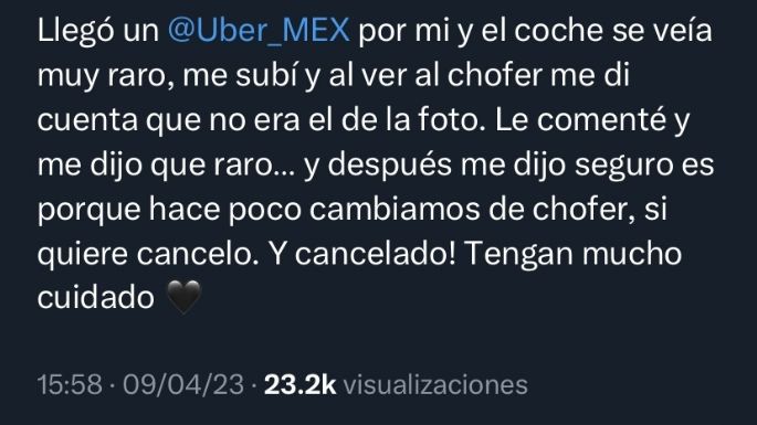 Conductora de Televisa sufre aterradora experiencia con Uber y alerta a sus fans