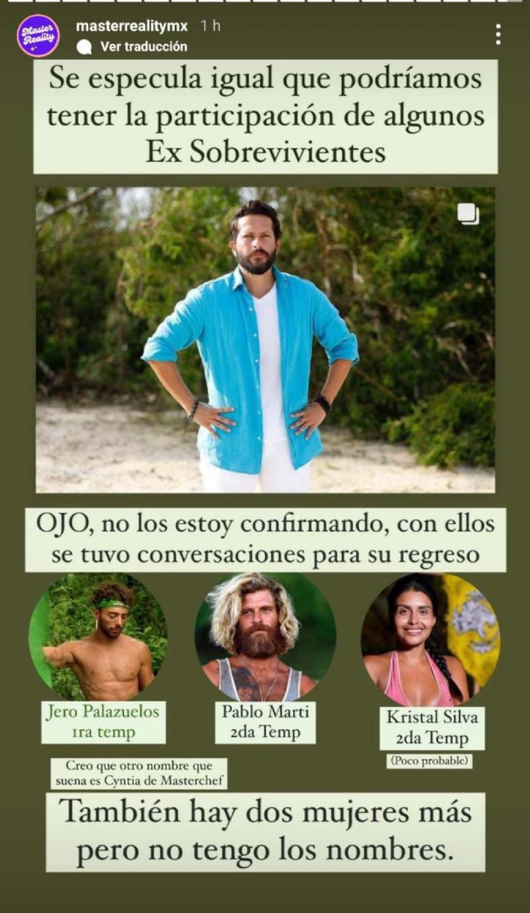 Participantes de la nueva temporada de Survivor México