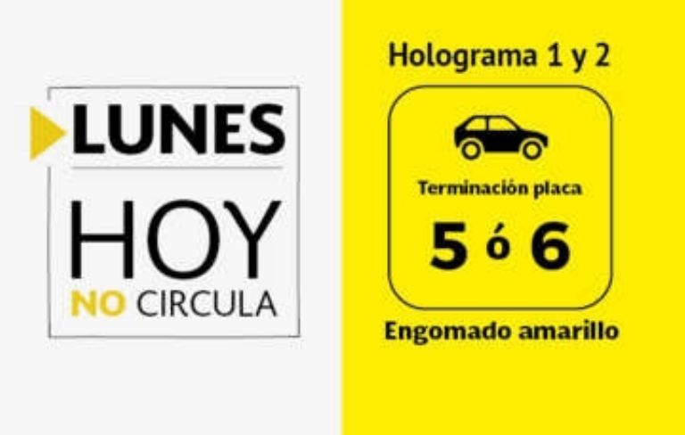 Por el 'Hoy No Circula' los automóviles con engomado amarillo deben descansar hoy, 22 de mayo