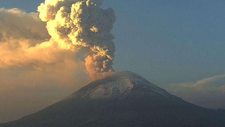 Estado actual del volcán Popocatépetl este martes 23 de mayo.