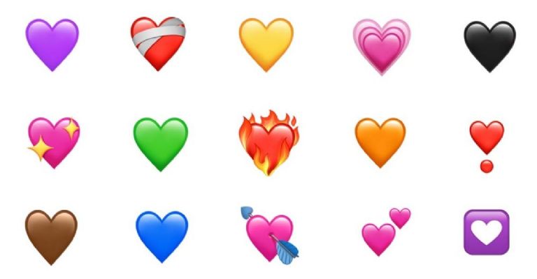 Tipos de emojis de corazones en Whatsapp