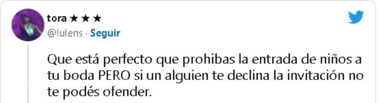 Respuestas a invitación a boda sin niños