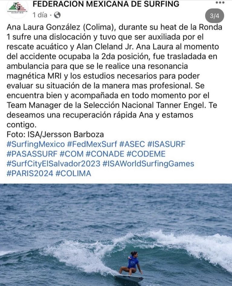comunicado de la federación Mexicana de surfing 