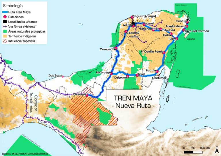 ruta de tren maya