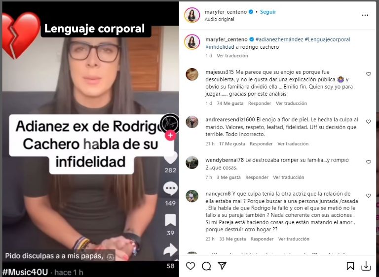 Adianez Hernández pide disculpas por infidelidad y Maryfer Centeno hace un análisis