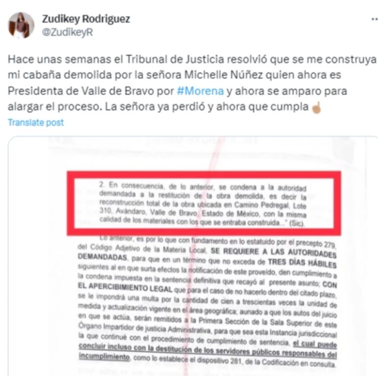 Zudikey expone el caso de su casa en Valle de Bravo tras Exatlón México
