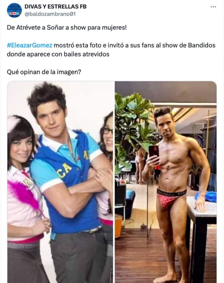 Eleazar Gómez es soprendido haciendo un show para mujeres 