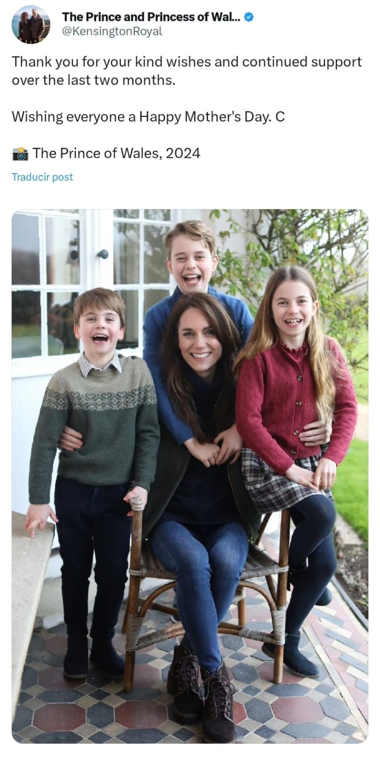 La foto editada con photoshop de Kate Middleton y su familia