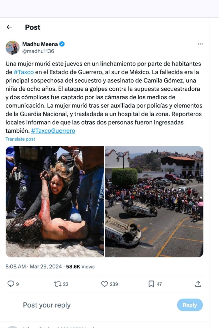 Secuestran y asesinan a niña Camila de 8 años en Taxco Guerrero