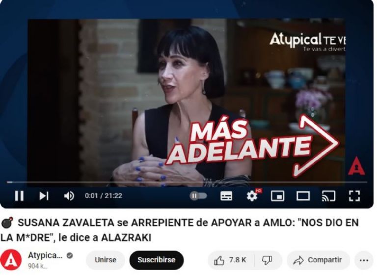 Susana Zabaleta se arrepiente de apoyar a AMLO