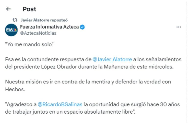 Un video de Ricardo Salinas revela que hay linea en TV Azteca