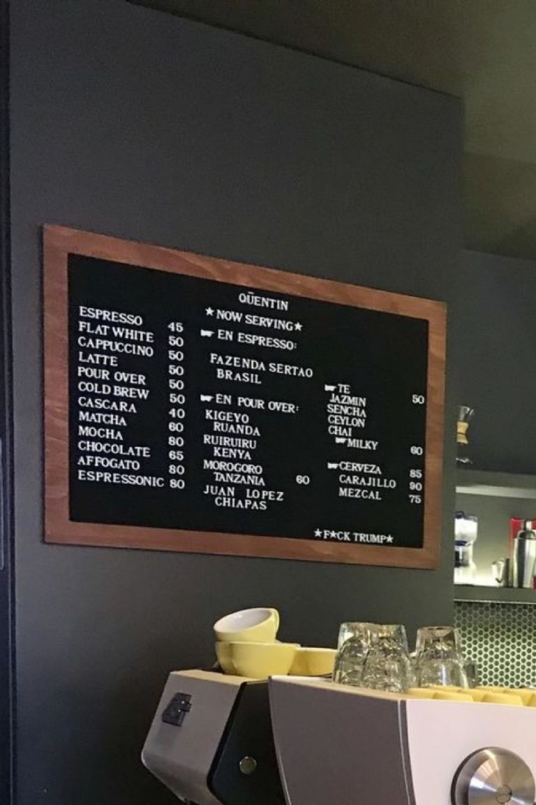 menu y precios del cafe quentin en la cdmx