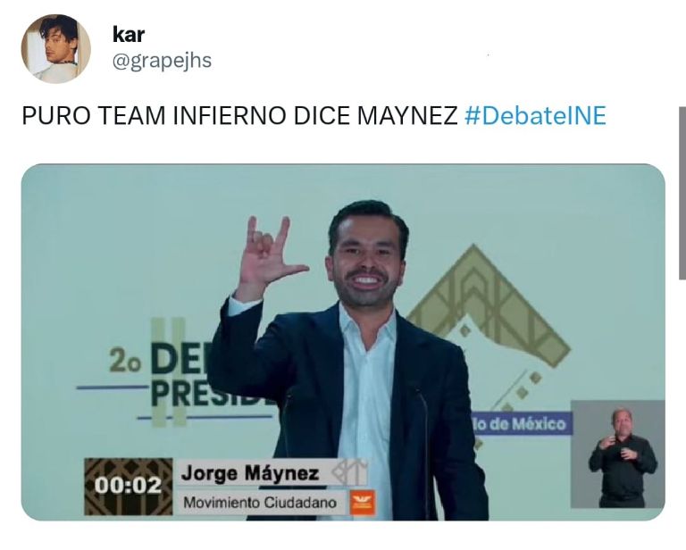 memes del segundo debate: el rockeron de Máynez