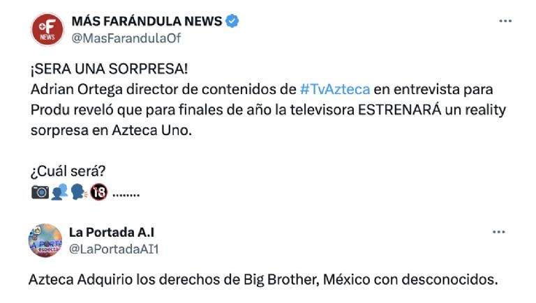 'Big Brother' es el nuevo reality de TV Azteca