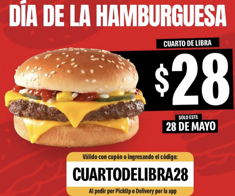 Promoción de McDonalds por el Día de la Hamburguesa
