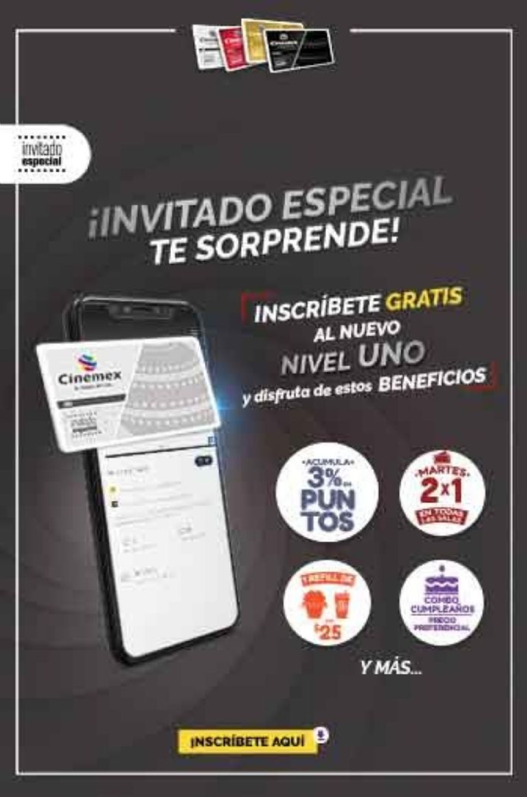 Promociones en Cinemex del día