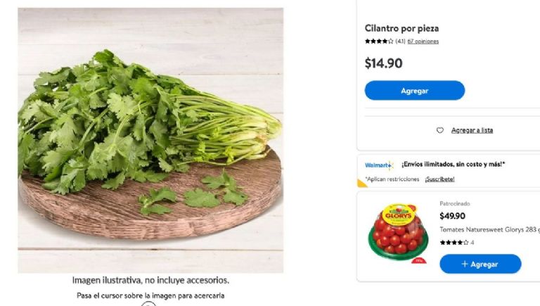 cuanto cuesta el cilantro en walmart hoy