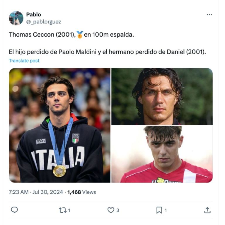 thomas ceccon es el nadador mas guapo de paris 2024 y asi lo reconocen los memes