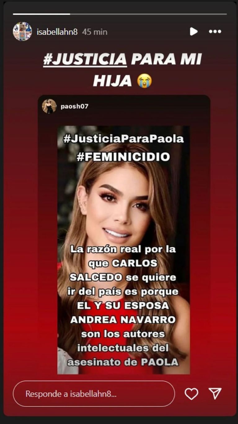 Carlos Saucedo es acusado por su mamá como responsable por la muerte de su hermana Paola Sucedo.