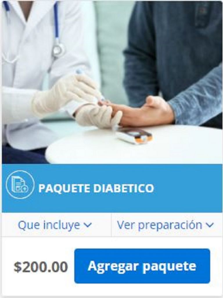 Paquete diabético en Salud Digna