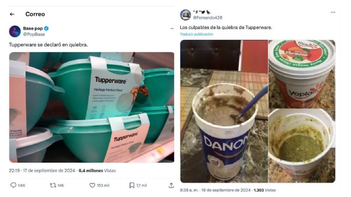 Tupperware se declara en QUIEBRA y los MEMES culpan a las marcas de yogurt por quitarle la chamba