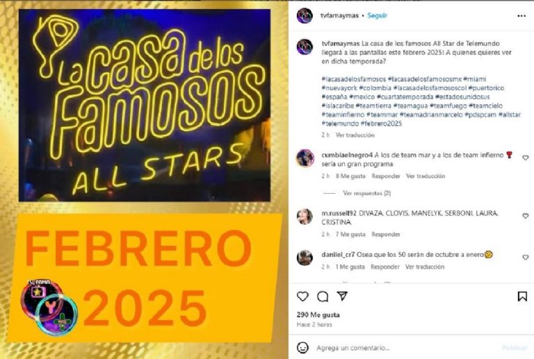 La Casa de los Famosos All Star fecha de estreno y participantes